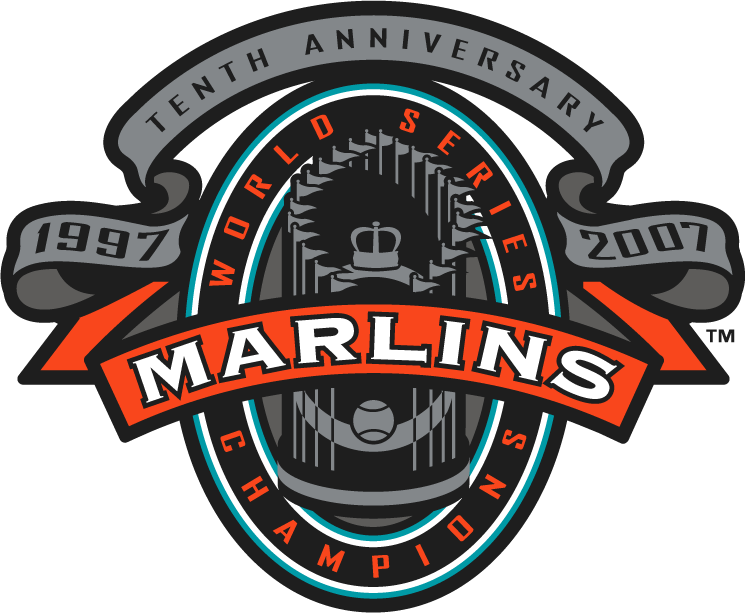 Miami Marlins 2007 Anniversary Logo iron on paper